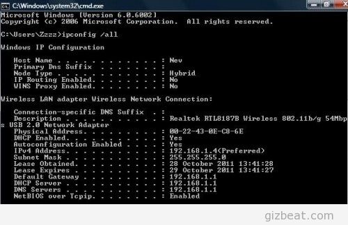 How To Find Your PCs LAN IP Address! – GizBeat