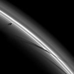 A ripple in Saturn's rings caused by moon Prometheus